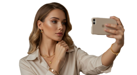 young woman holding a mobile phone