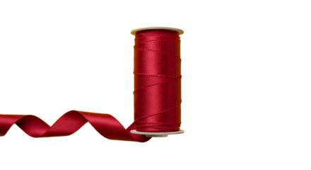 red ribbon on white background