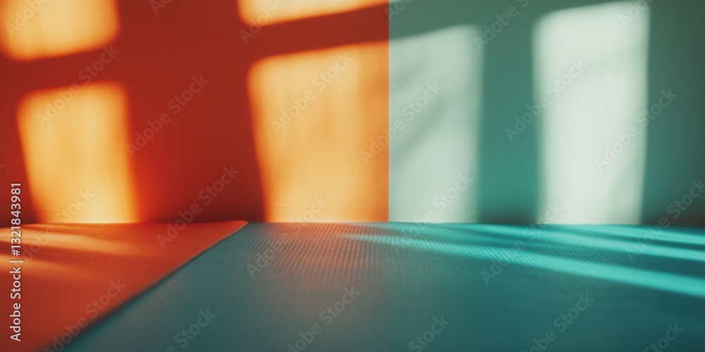 Poster minimalist chromatic wellness vibrant gradient light spaces - innovative interior design exploring c