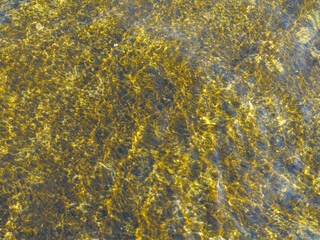 Abstract image formed by a water surface with reflections.