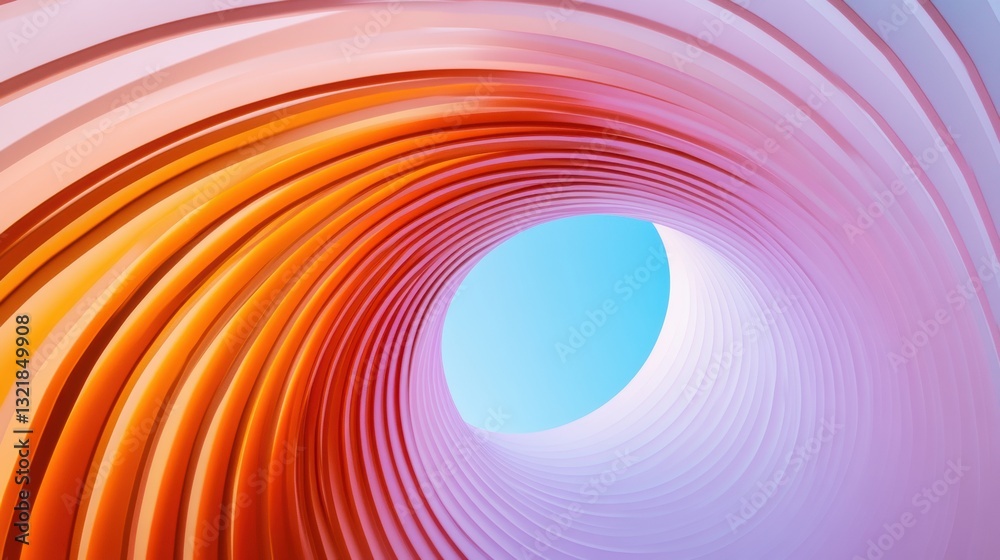 Poster Gradient Vortex Visualization Immersive Digital Art Exploring Parametric Design, Fluid Dynamics, and Next-Gen Creative Technology Landscapes
