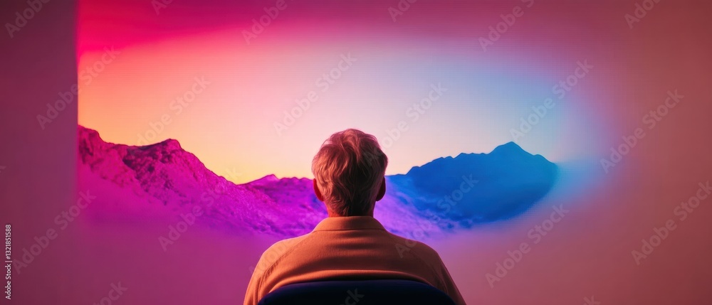 Poster immersive digital horizons neuromorphic design visualizing cognitive landscape exploration for welln