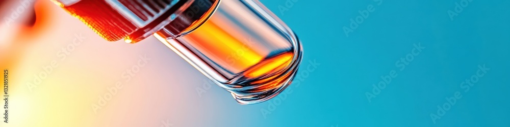 Poster precision ai-enhanced medical research cutting-edge laboratory microscope analysis with luminescent 