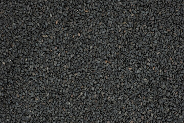 Black Sesame Seed Background Top View