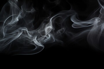 Obraz premium Swirling Smoke Pattern on Dark Background Creates a Mysterious Effect
