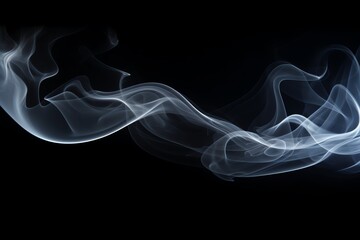 Fototapeta premium Abstract Smoke Flowing Across Dark Background Adding Mysterious and Artistic Flair