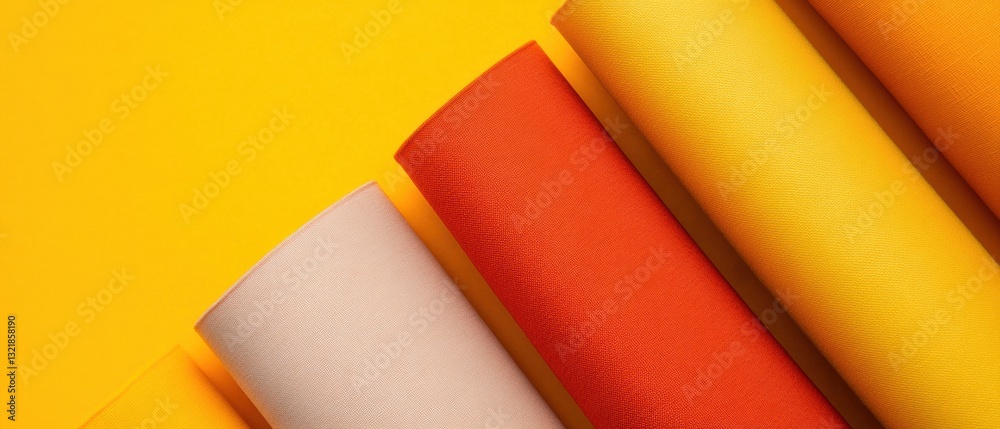 Aufkleber Vibrant Material Design Minimalist Color Block Geometric Composition - Contemporary Graphic Trend Exploring Digital Aesthetics and Creative Visual Communication