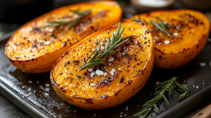 Grilled Mango Halves with Rosemary and Spices
