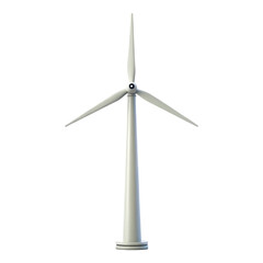 3D wind turbine icon representing eco friendly energy solutions