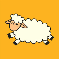 Cute Flying Sheep Soaring Through the Sky
