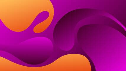 ABSTRACT BLURRED BACKGROUND ELEGANT GRADIENT ORANGE MAGENTA WITH HAND DRAWN ORGANIC SHAPES SMOOTH COLOR DESIGN VECTOR TEMPLATE GOOD FOR MODERN WEBSITE, WALLPAPER, COVER DESIGN 