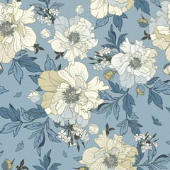 Abstract batik tie-dye textile pattern - Illustration	
