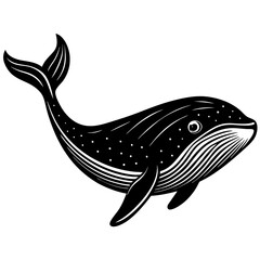 silhouette of a blue whale