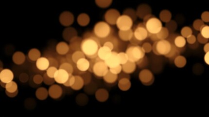 bokeh overlay texture with floating soft light orbs, emitting a warm glow against a black background