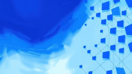 Abstract network design in vibrant blue