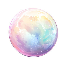 A dreamy pastel bubble universe swirling with magic