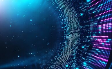 A vibrant digital background featuring glowing lines and particles, perfect for technology, innovation, and data visualizations