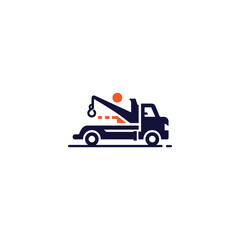 carrier truck, towing truck illustration vector, truck trailer transport logistics, delivery, express services