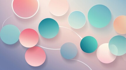Pastel circles, soft gradients, abstract background