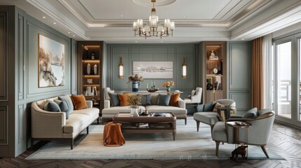 Elegant and Cozy Living Room Interior Design with Modern Touches