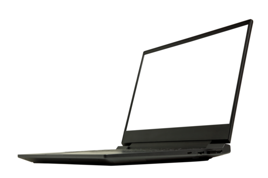 modern laptop computer with blank screen isolated - Powered by Adobe