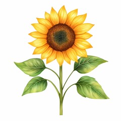 Obraz premium Bright and vibrant sunflower illustration.