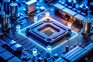 close up of a motherboard