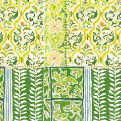Abstract batik tie-dye textile pattern - Illustration	
