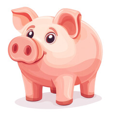 Fototapeta premium Happy piggy bank ready to save your money