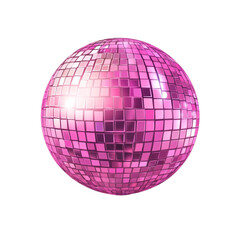 Pink disco ball reflecting light dazzling party vibes