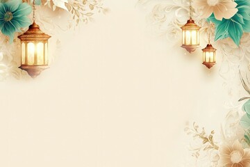 Elegant Islamic Lantern Background