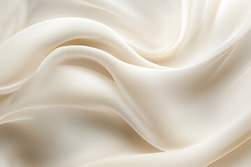 Obraz premium Elegant Creamy White Fabric with Soft, Flowing Folds and Gentle Curves