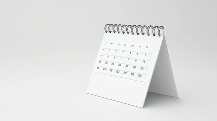 Minimalist calendar on a plain background.