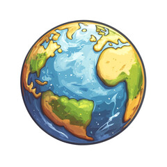 Vibrant Earth illustration a colorful world