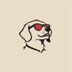 Cool Stylish Dog Wearing Trendy Red Sunglasses