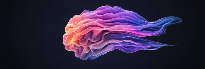 Obraz premium A sleek futuristic illustration showcasing complex particle streams smoothly flowing and converging