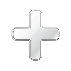 Fototapeta premium Shiny silver plus sign elegant design element