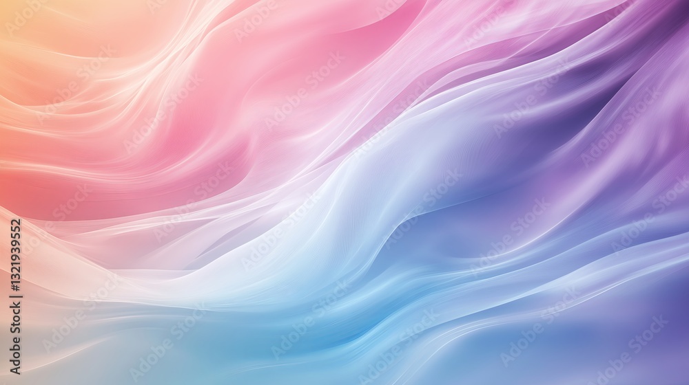 Poster A smooth, flowing gradient of pastel colors, creating a calming effect 