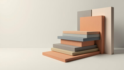 Fototapeta premium Colorful acoustic foam panel art on display.