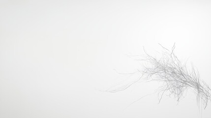 Fototapeta premium A white canvas with a single, delicate line drawing