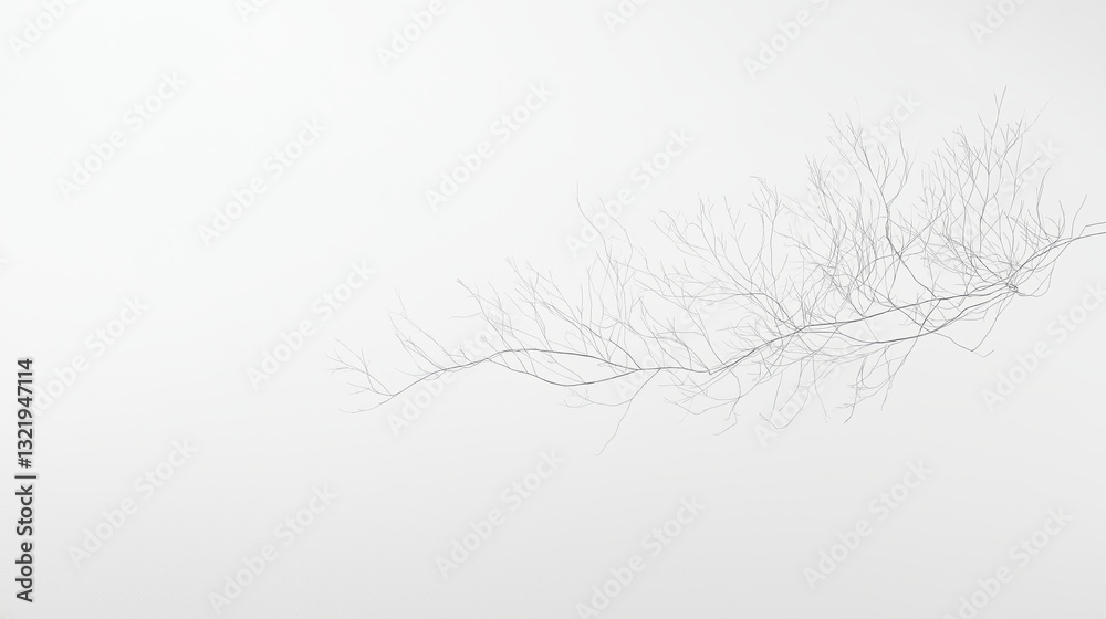 Aufkleber a white canvas with a single, delicate line drawing