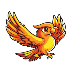 Obraz premium Phoenix, simple vector logo, white background, black outline, high contrast, 2D flat design, vector illustration, high resolution