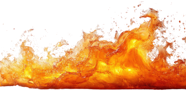 Dynamic Liquid: Captivating high-speed capture showcases a golden liquid forming dynamic waves, splashes, and textures.
