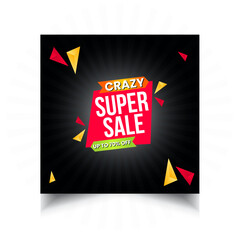 Super sale promo banner discount