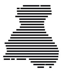 Symbol Map of the City Burgdorf (Germany) showing the city with just a few black horizontal lines