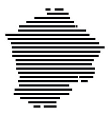 Symbol Map of the City Einbeck (Germany) showing the city with just a few black horizontal lines