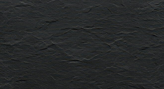 Black Stone Texture: Natural Slate Background, Dark Rock Surface for Design & Photography, Seamless Stone Material