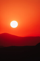 Sunset in the mountains