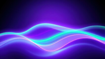 Fototapeta premium Abstract Neon Waves in Dark Background