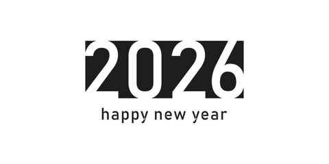 2026 logo design concept, happy new year 2026